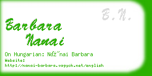 barbara nanai business card